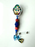 Wonder Woman Beaded Interchangeable Badge Reel