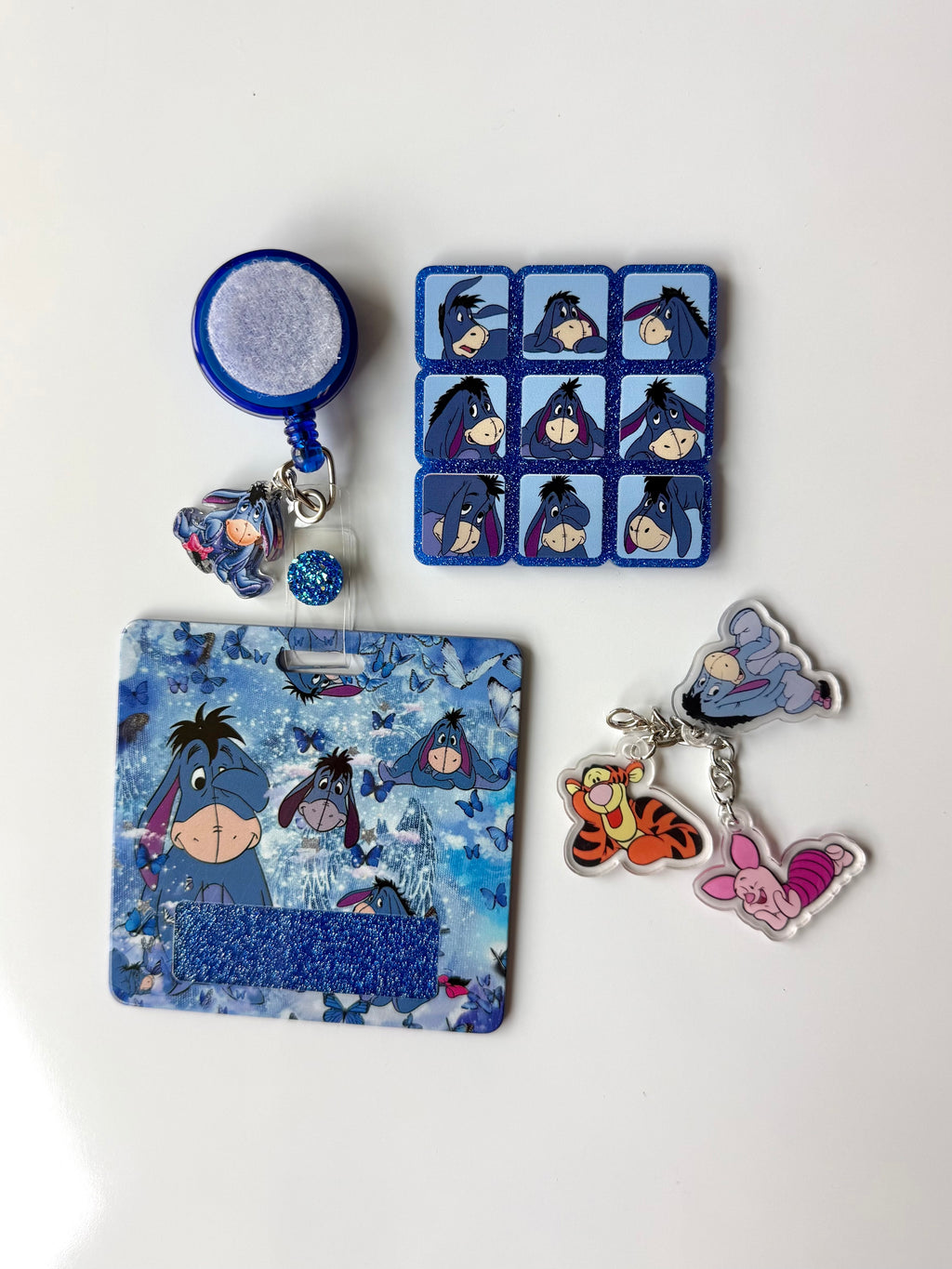Little Blue Donkey Interchangeable Badge Reel Buddy
