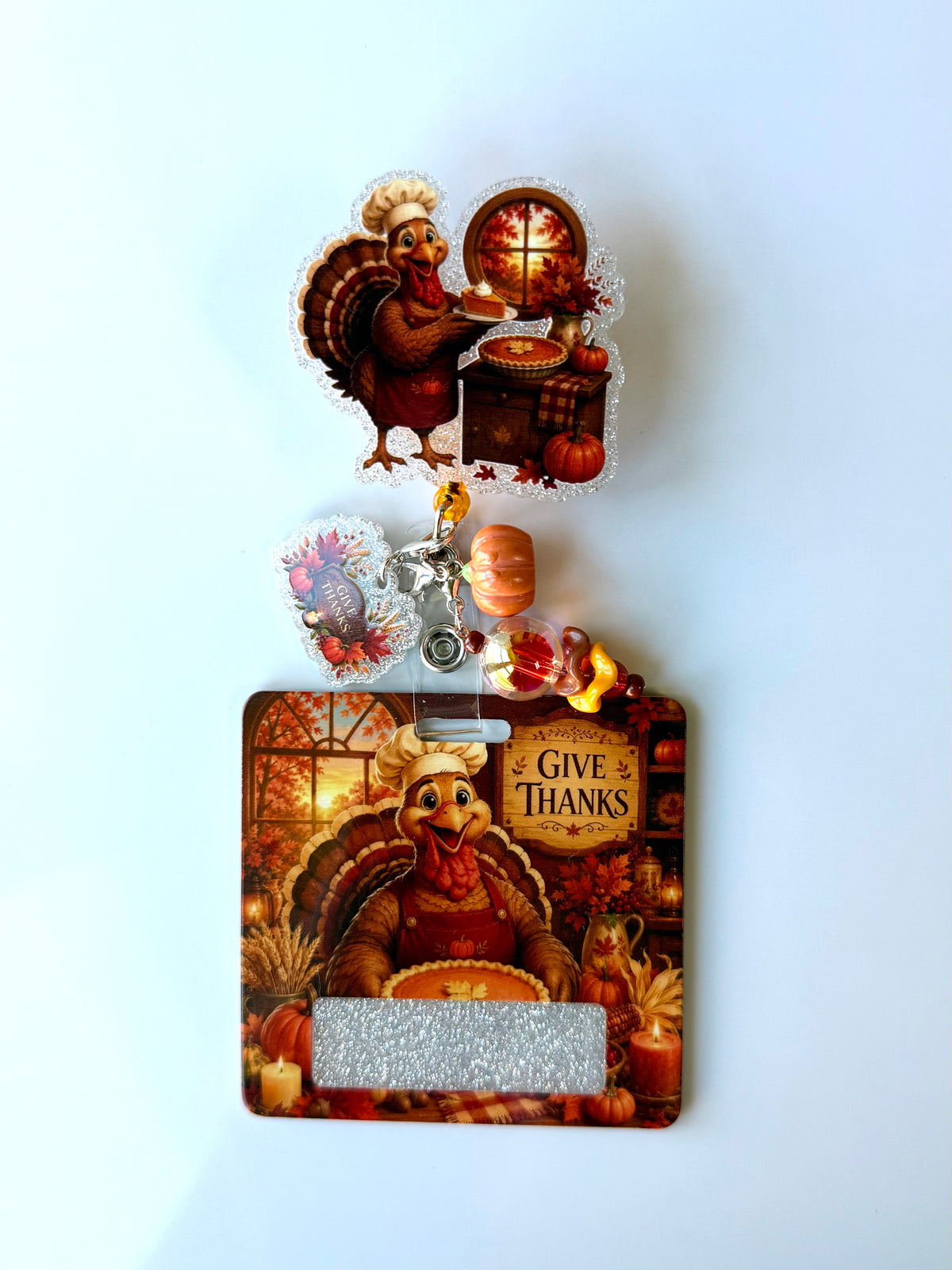 Thanksgiving Interchangeable Badge Reel Buddy