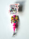 Belle's Bookclub Beaded Interchangeable Badge Reel