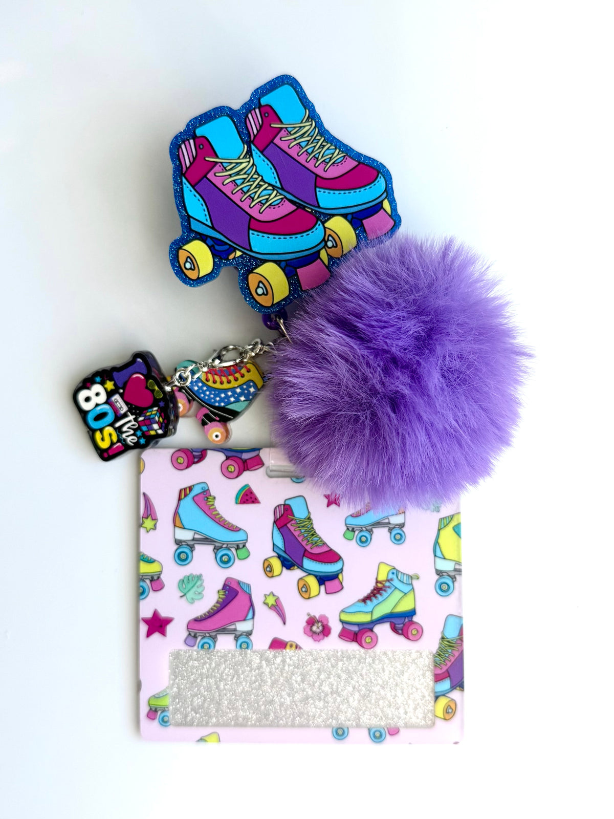 80's Roller Skates Interchangeable Badge Reel Buddy