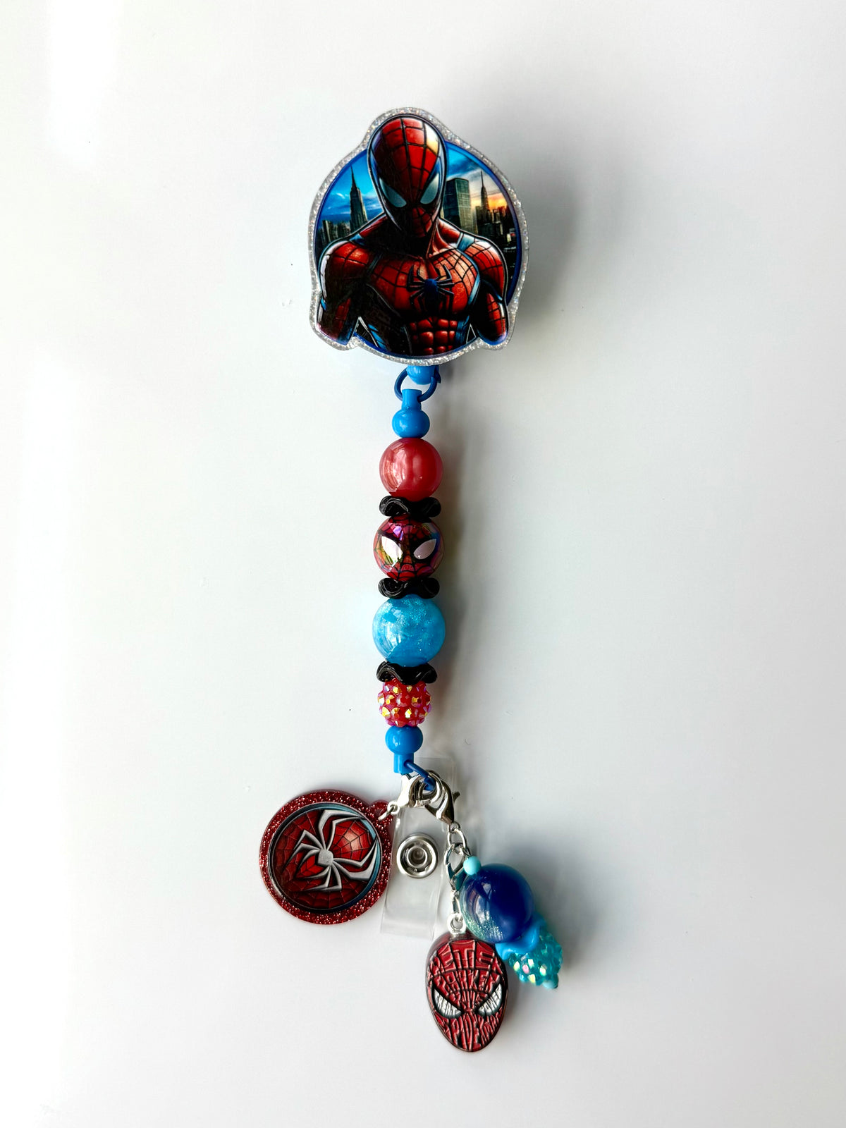 Spidey Beaded Interchangeable Badge Reel