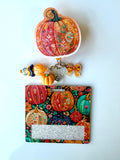 Fall Pumpkin Interchangeable Badge Reel Buddy