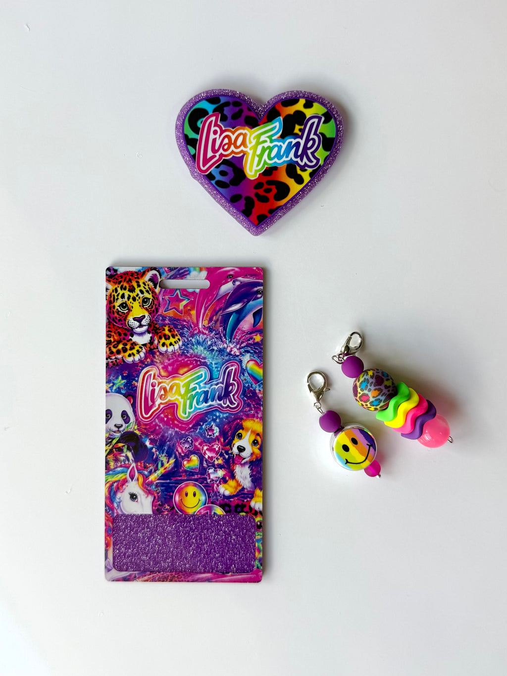 90s Rainbow Heart Interchangeable Badge Reel Buddy