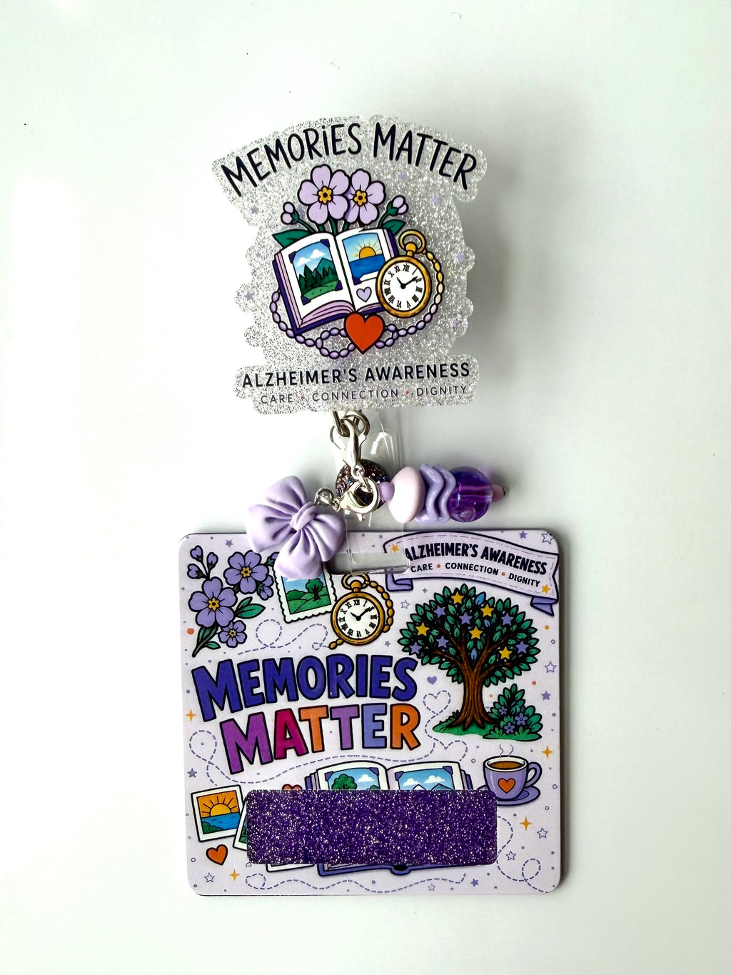 Alzheimer's Awareness Interchangeable Badge Reel Buddy