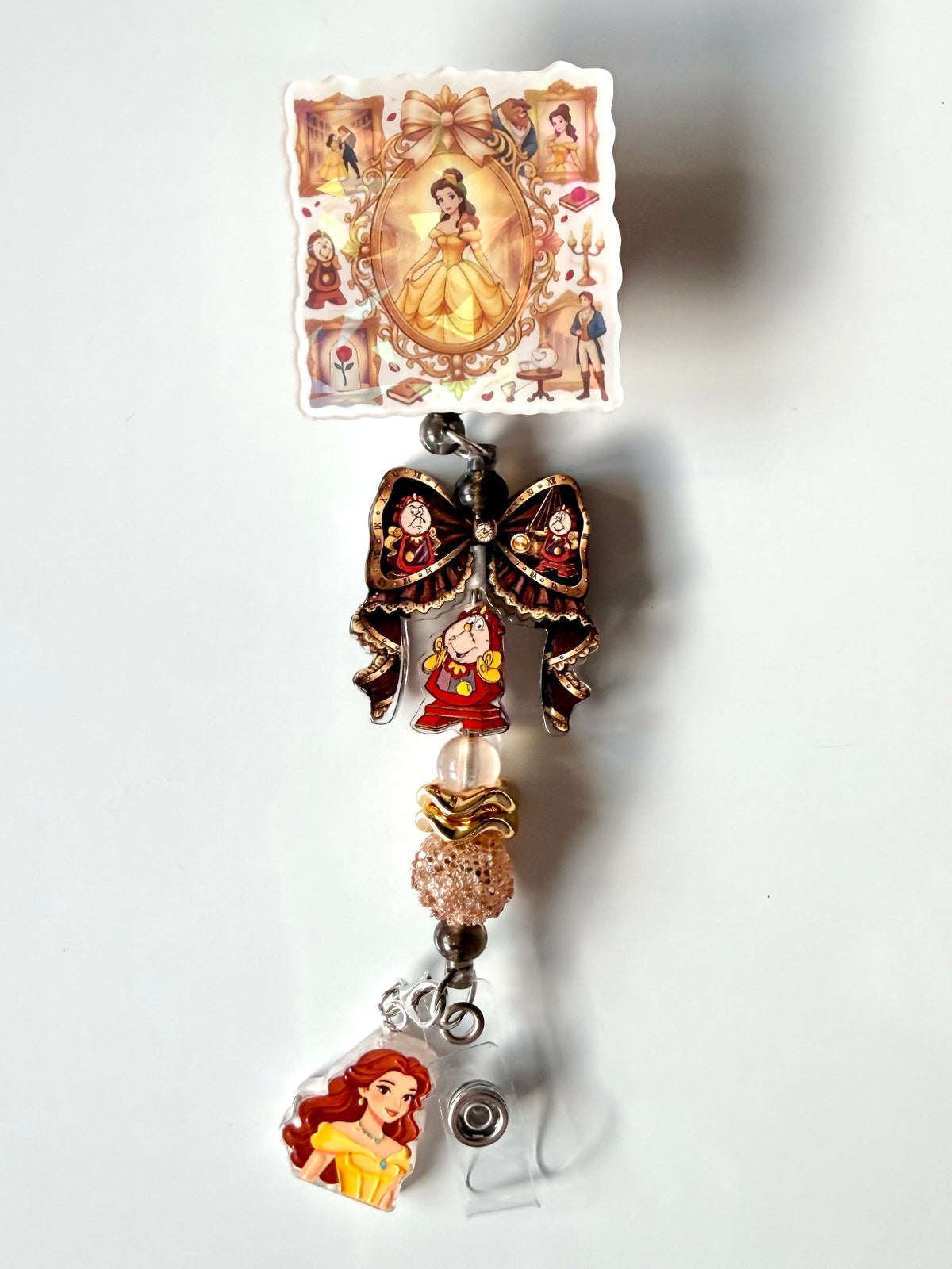 Beauty & the Beast Beaded Interchangeable Badge Reel