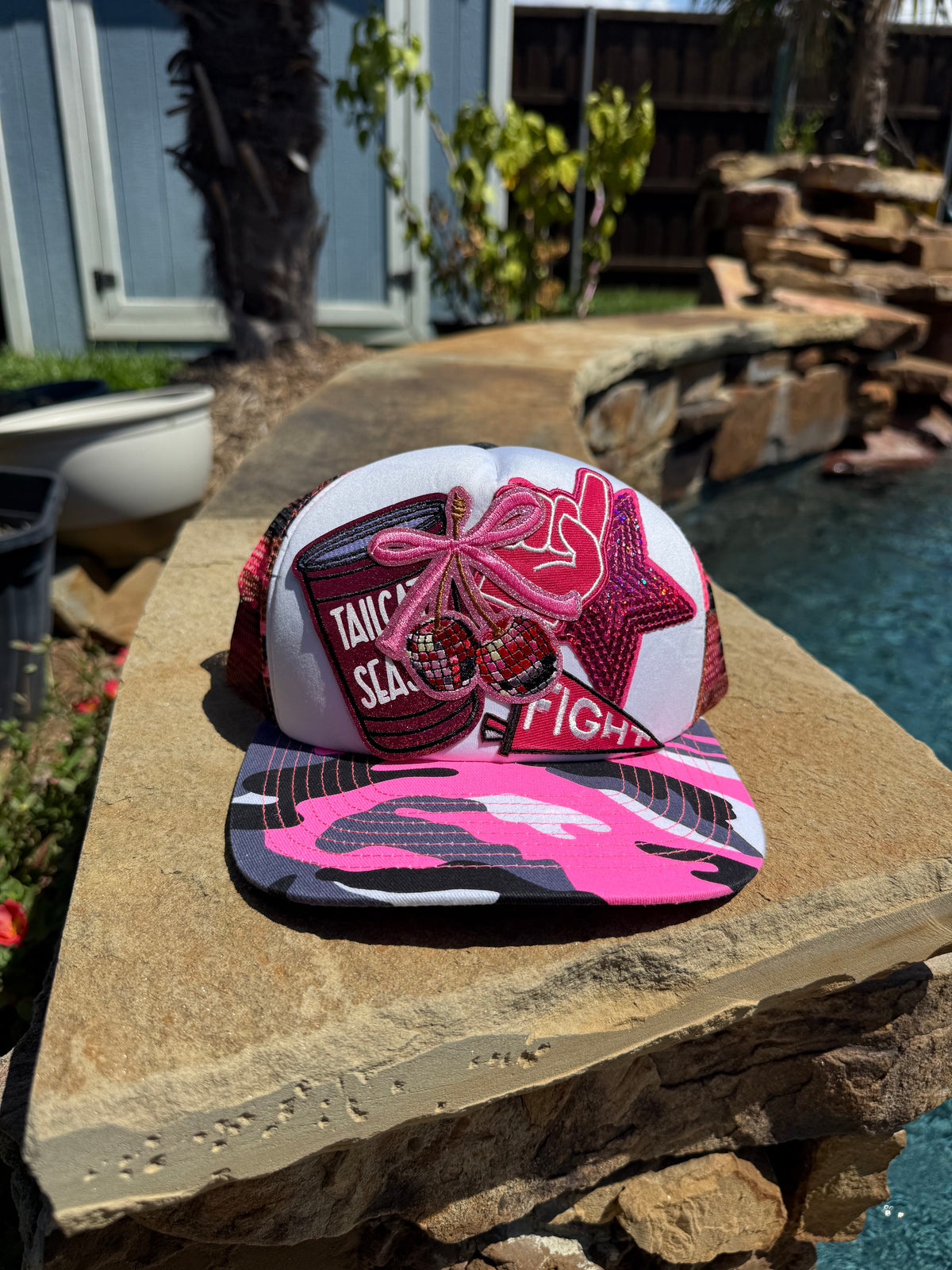 Tailgate season Pink Camo Cap