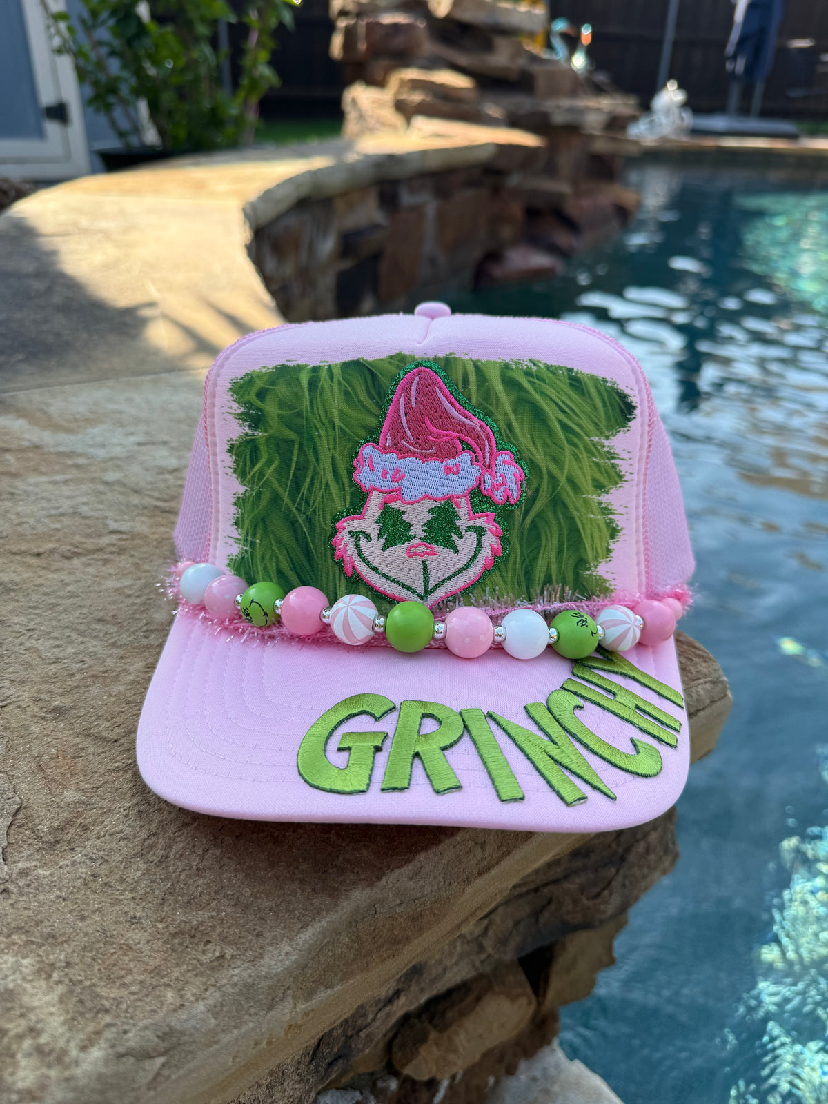 Green Monster Christmas Cap