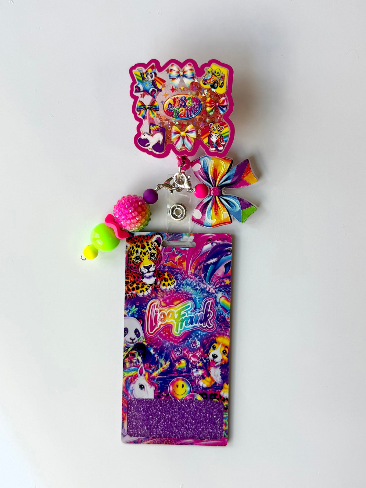90s Rainbow Interchangeable Badge Reel Buddy