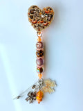 Fall Ball Beaded Interchangeable Badge Reel