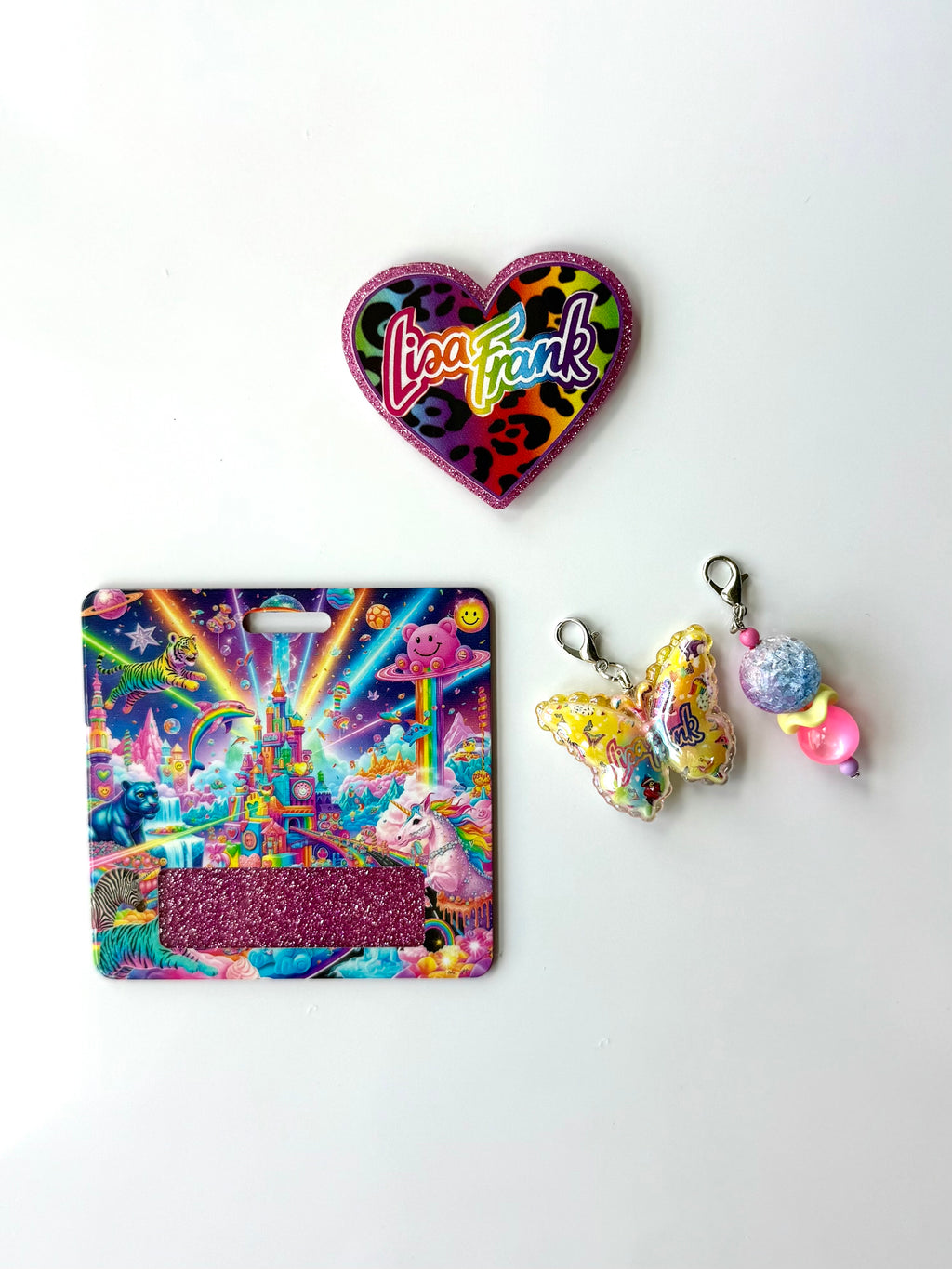90s Rainbow Heart Interchangeable Badge Reel Buddy