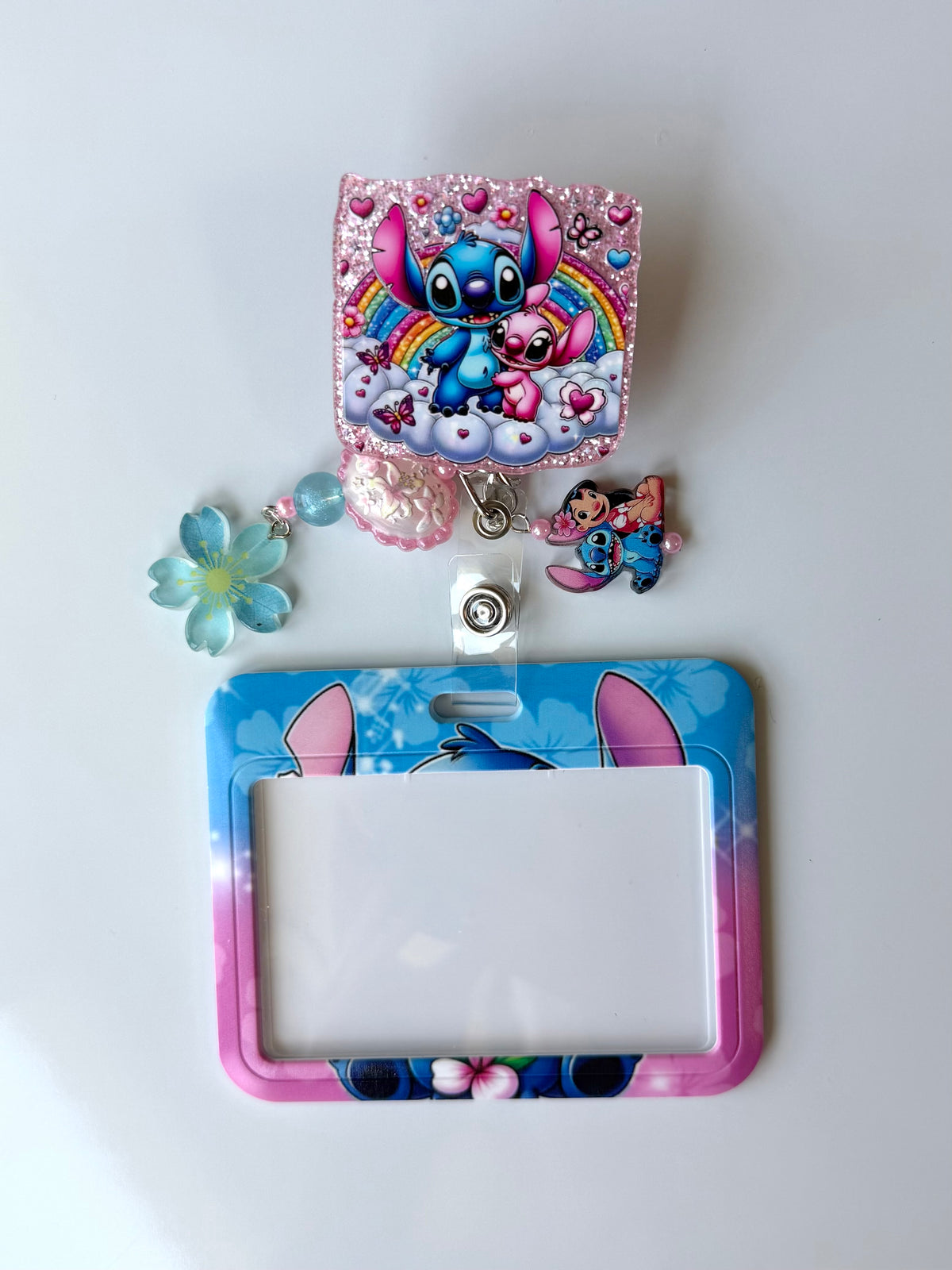 Stitchy Charmed Badge Reel with ID Holder