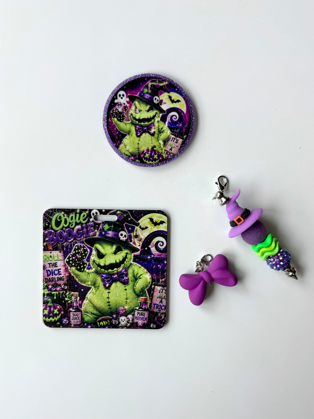 Oogie boogie  Interchangeable Badge Reel Buddy