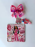 Pink Nurse Bow Interchangeable Badge Reel