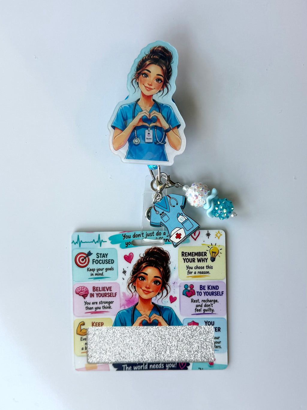 Nurse Character Interchangeable Badge Reel