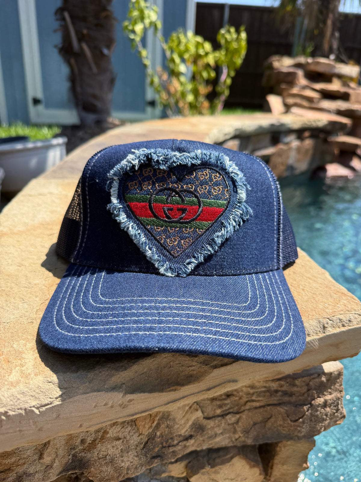 Gucci Inspired Denim Cap
