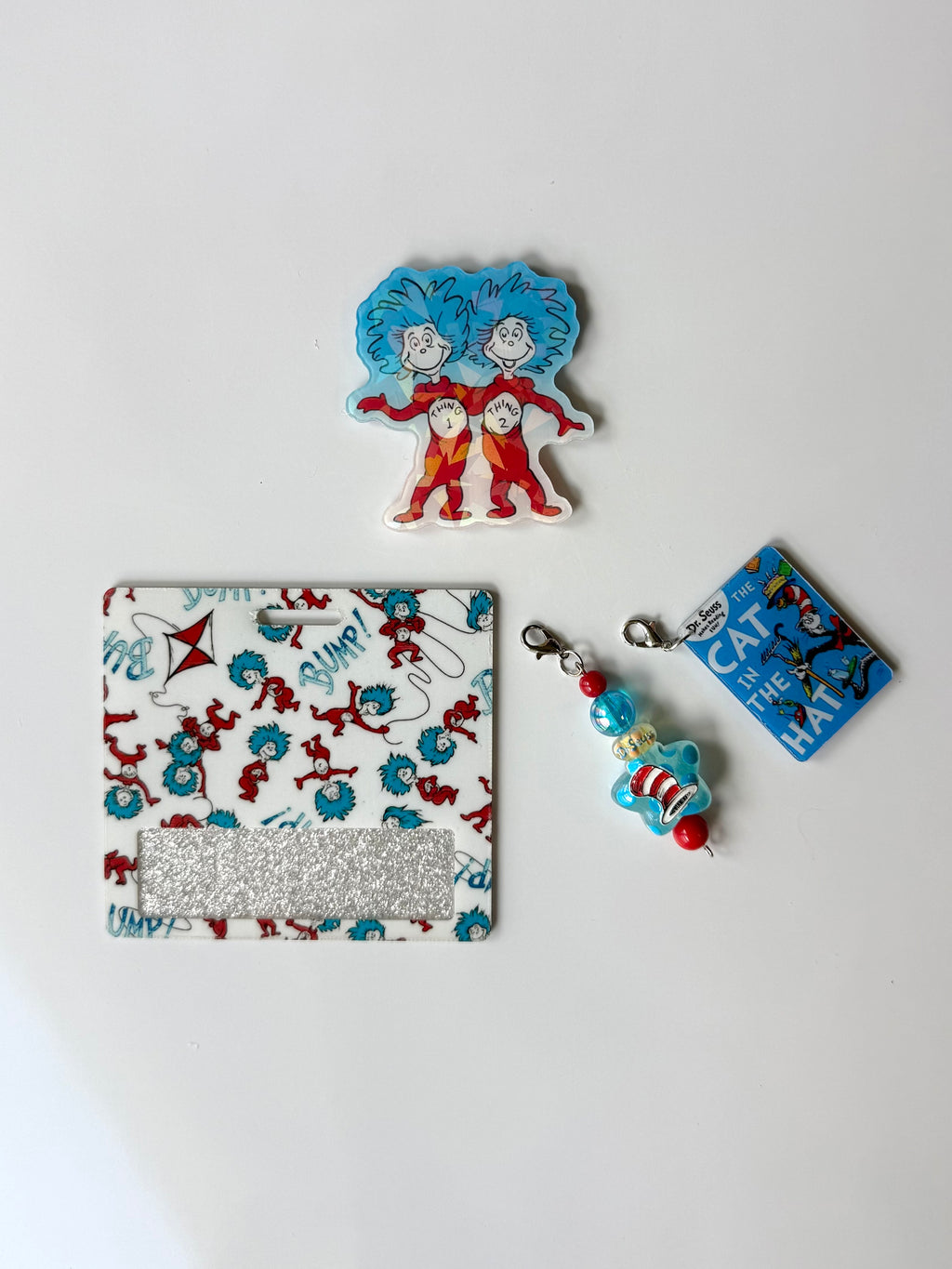 Thing 1 & Thing 2 Interchangeable Badge Reel Buddy