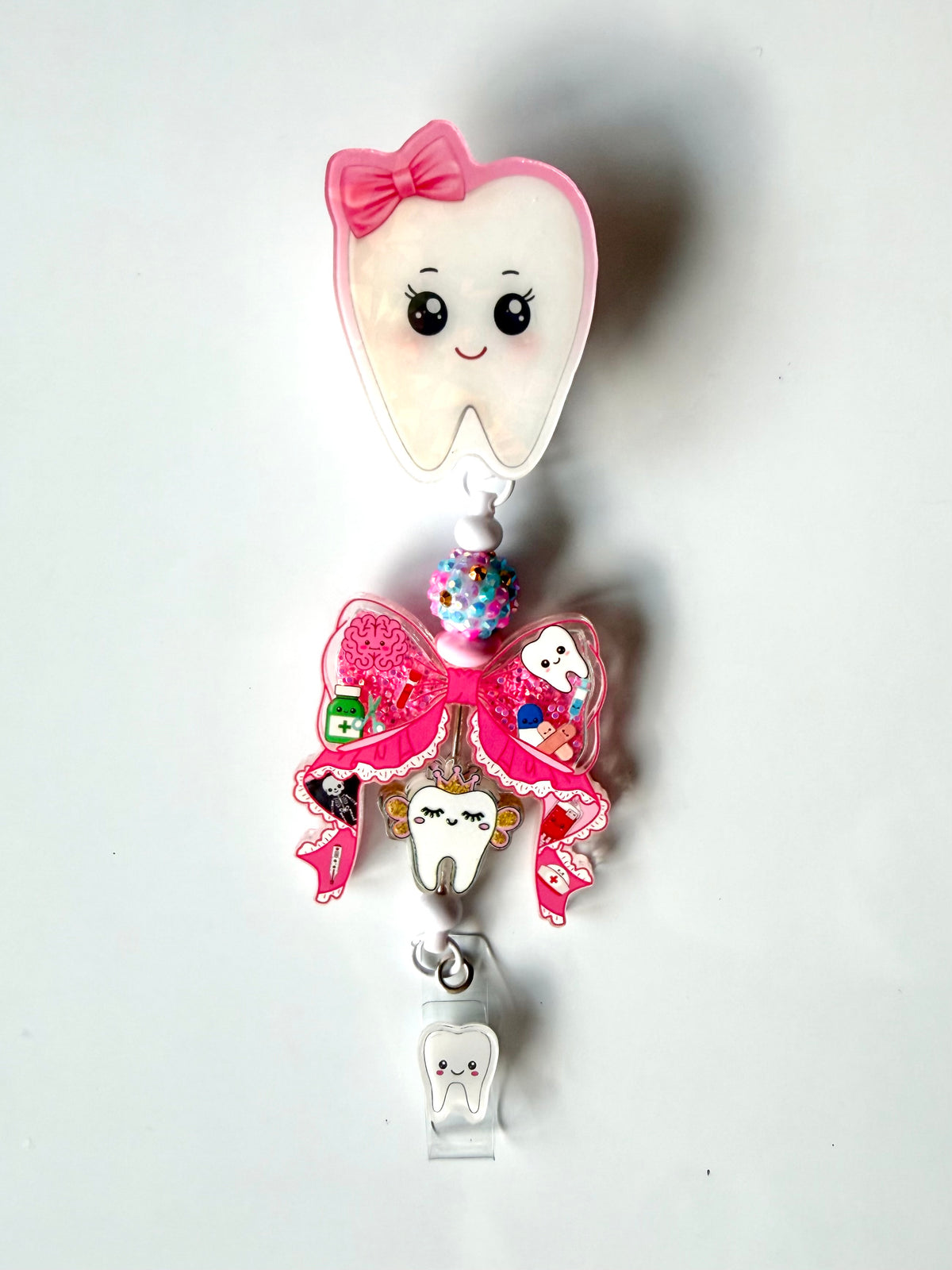 Tooth Fairy Beaded Interchangeable Badge Reel