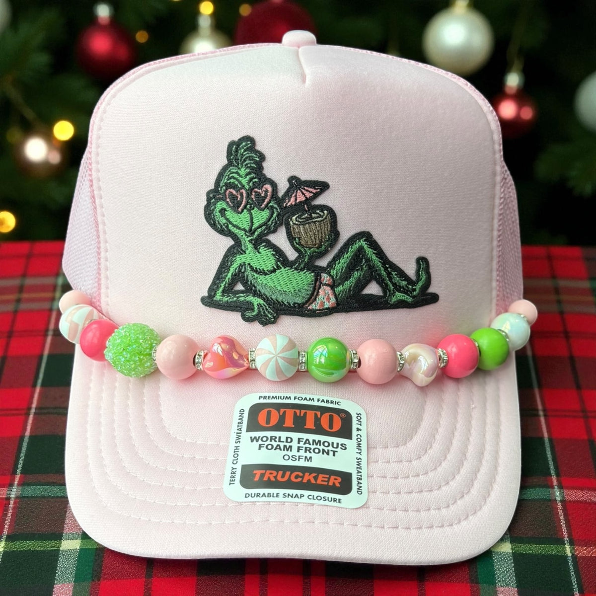 Green Monster on the Beach Cap (Pink)