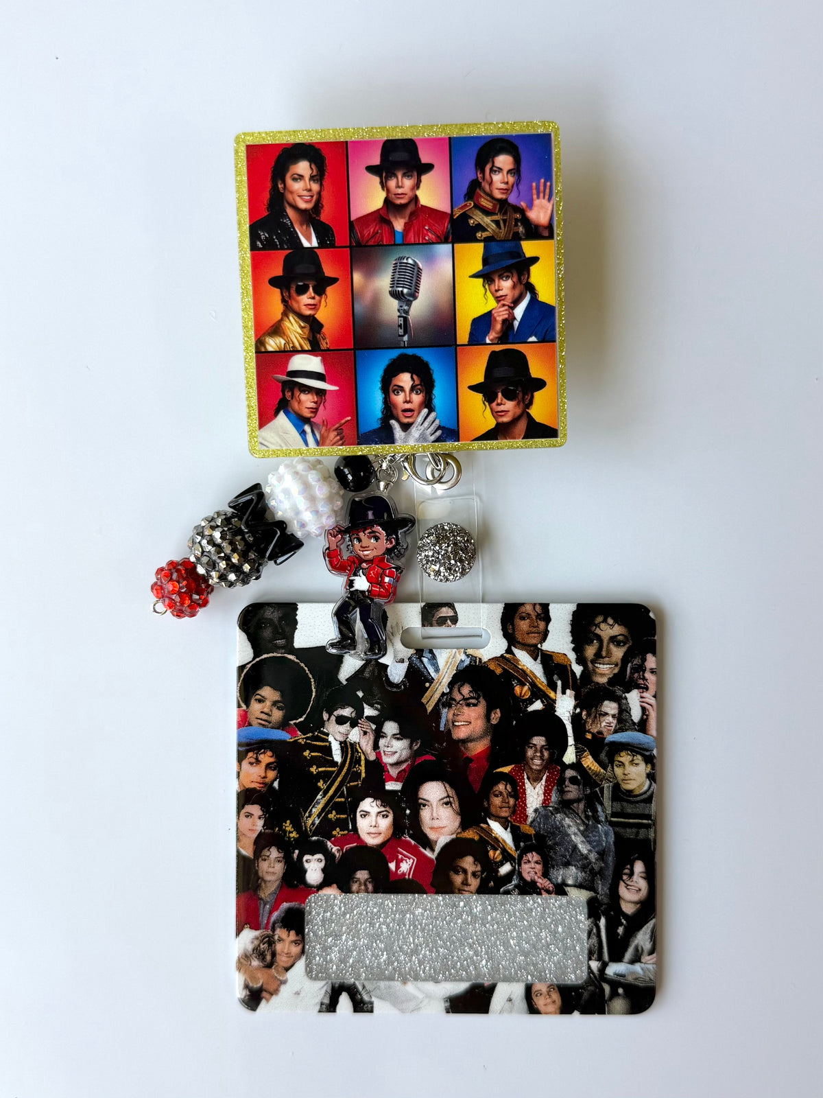 MJ Collage Interchangeable Badge Reel Buddy