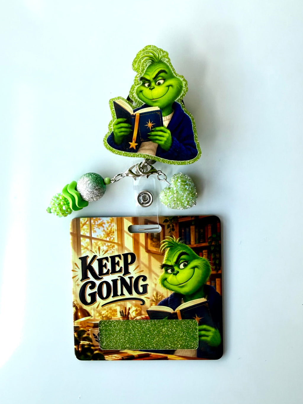 Green Monster Interchangeable Badge Reel