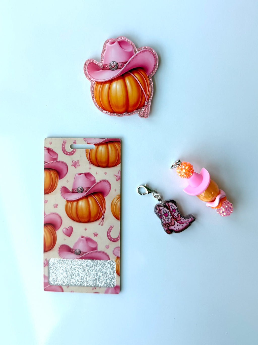 Cowboy Pumpkin Interchangeable Badge Reel Buddy