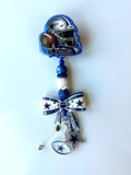 Dallas Cowboys Beaded Interchangeable Badge Reel