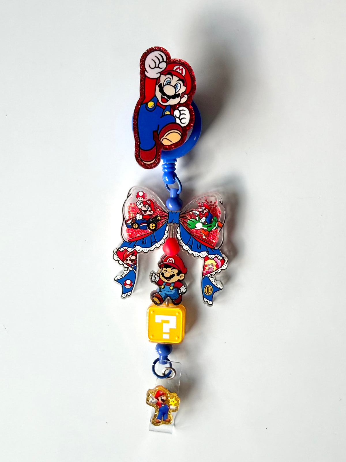 Mario Beaded Interchangeable Badge Reel