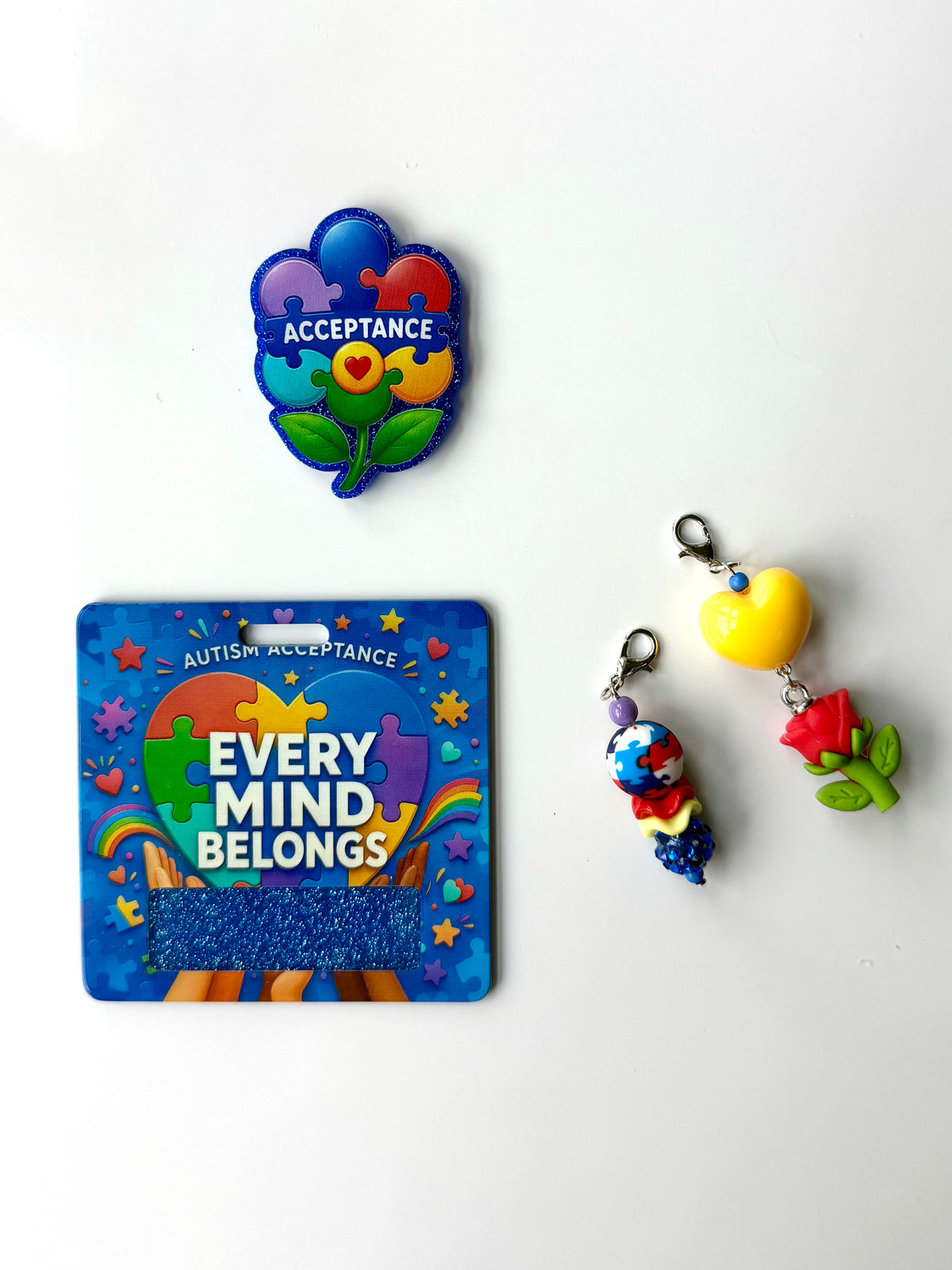 Autism Awareness Interchangeable Badge Reel Buddy