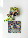 90s Rainbow Interchangeable Badge Reel Buddy