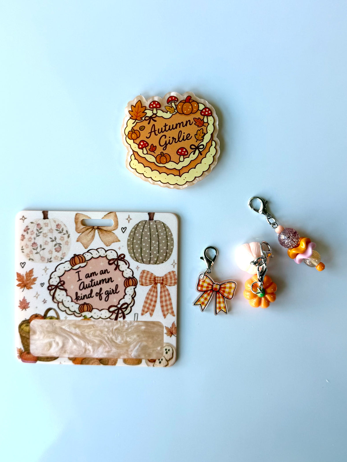 Autumn Girl Interchangeable Badge Reel Buddy