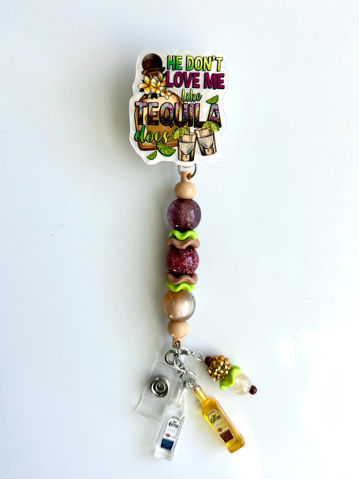Tequila Beaded Interchangeable Badge Reel