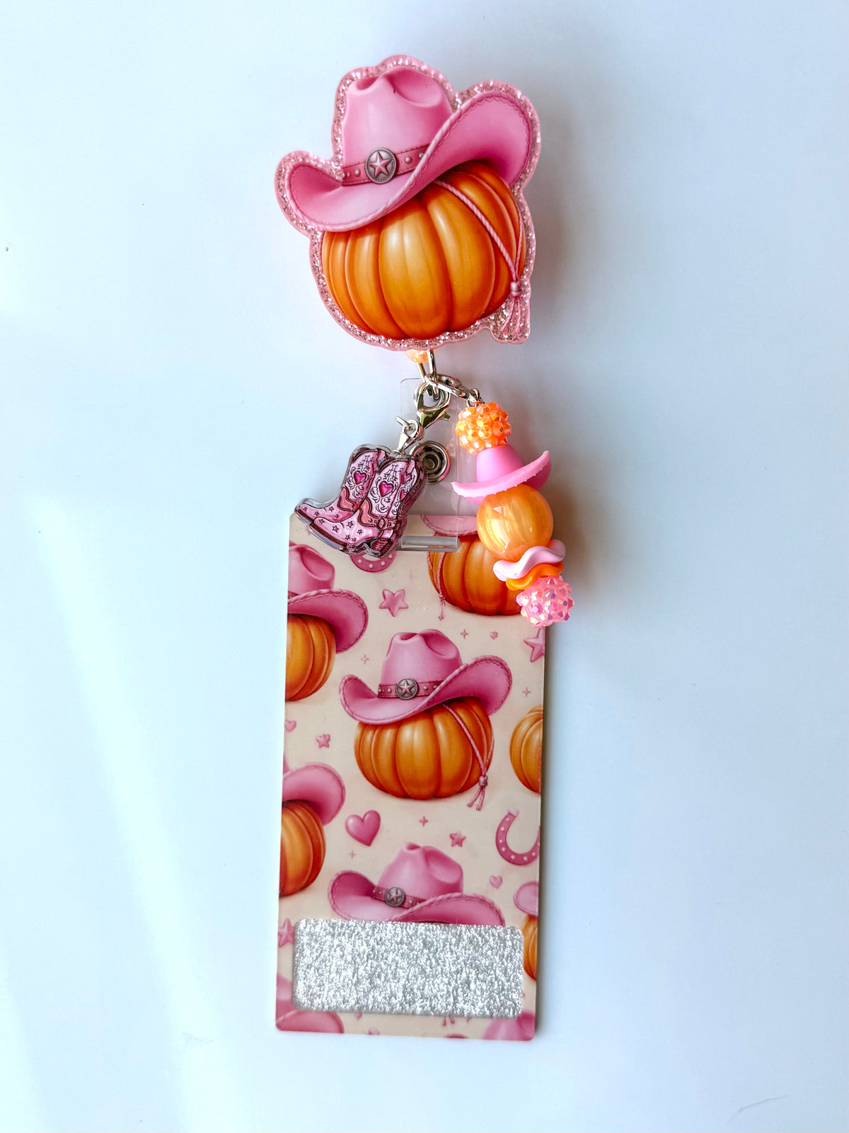 Cowboy Pumpkin Interchangeable Badge Reel Buddy