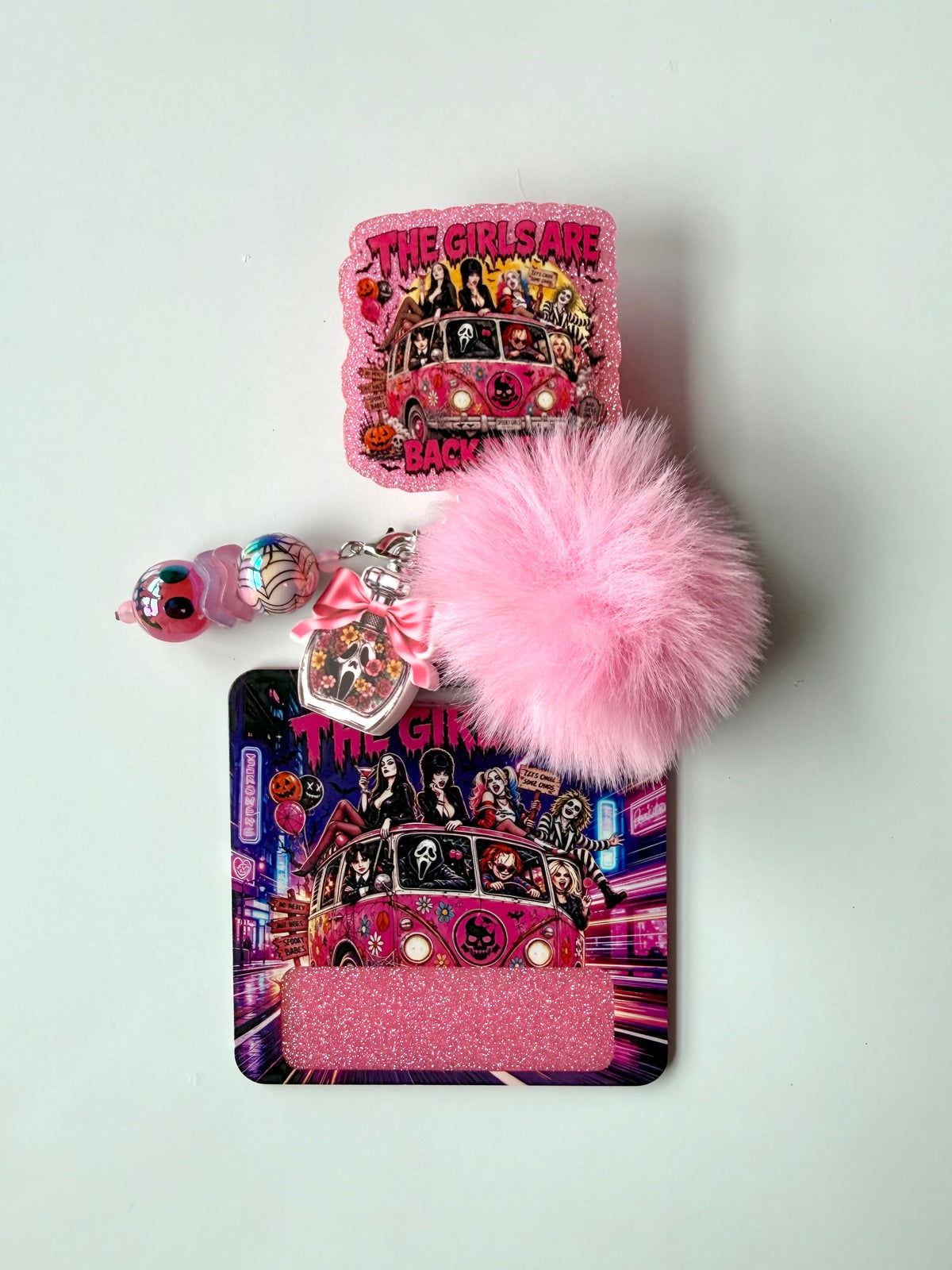 Girls are Back in Town Halloween Interchangeable Badge Reel Buddy