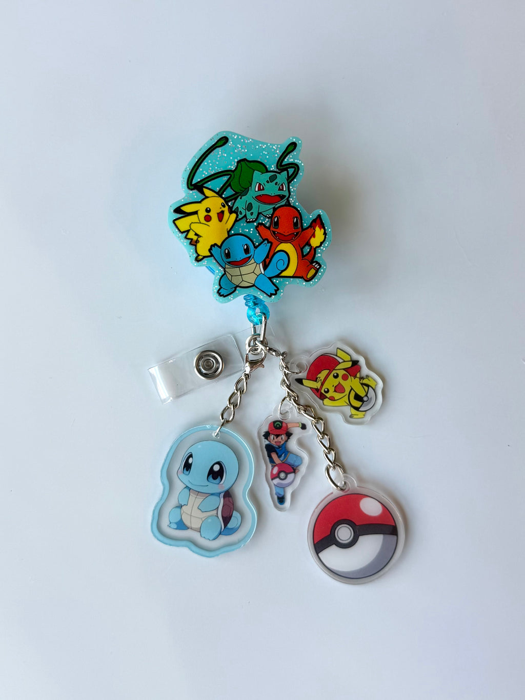 Squirtle Charmed Badge Reel with ID Holder