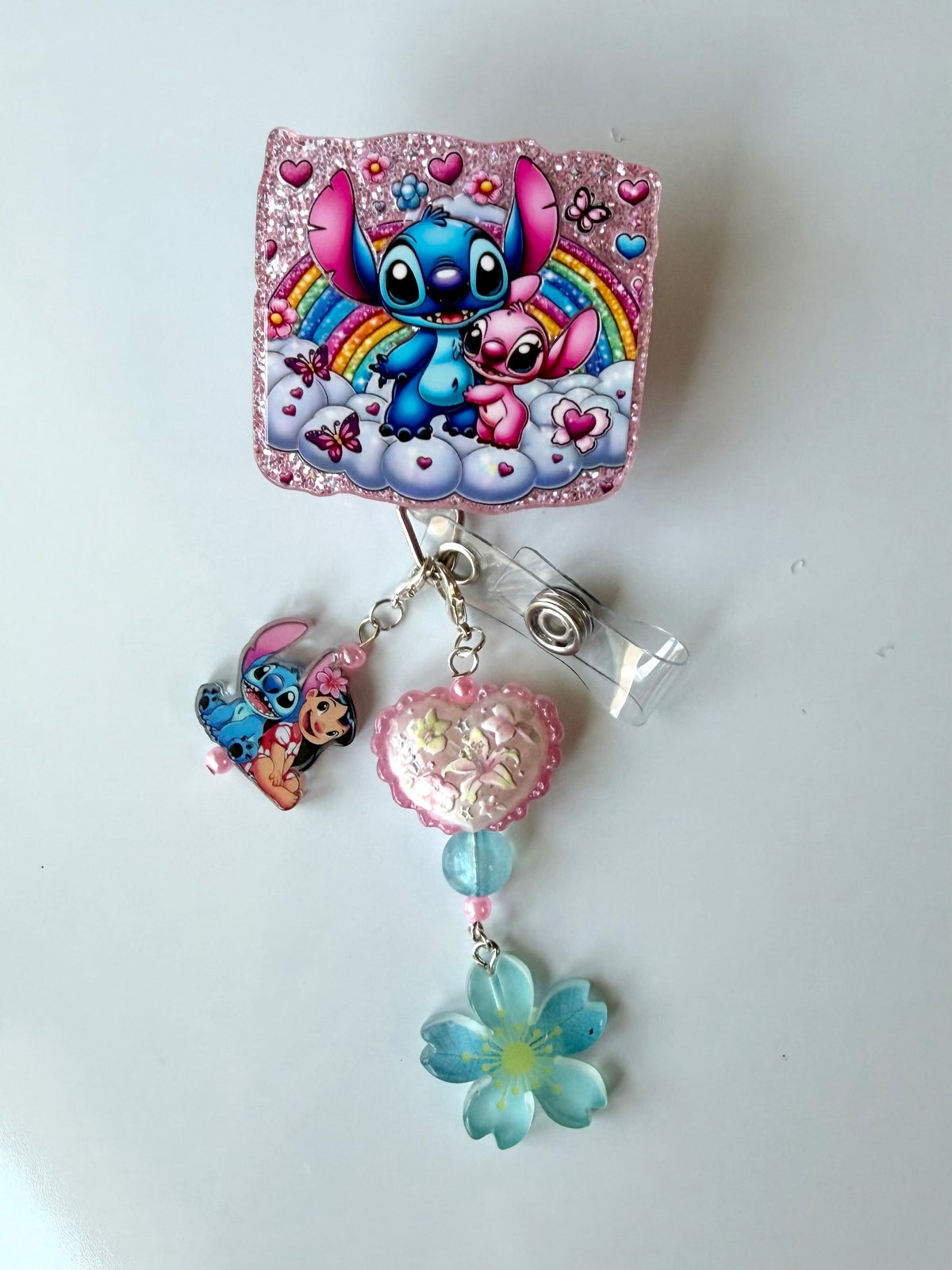 Stitchy Charmed Badge Reel with ID Holder