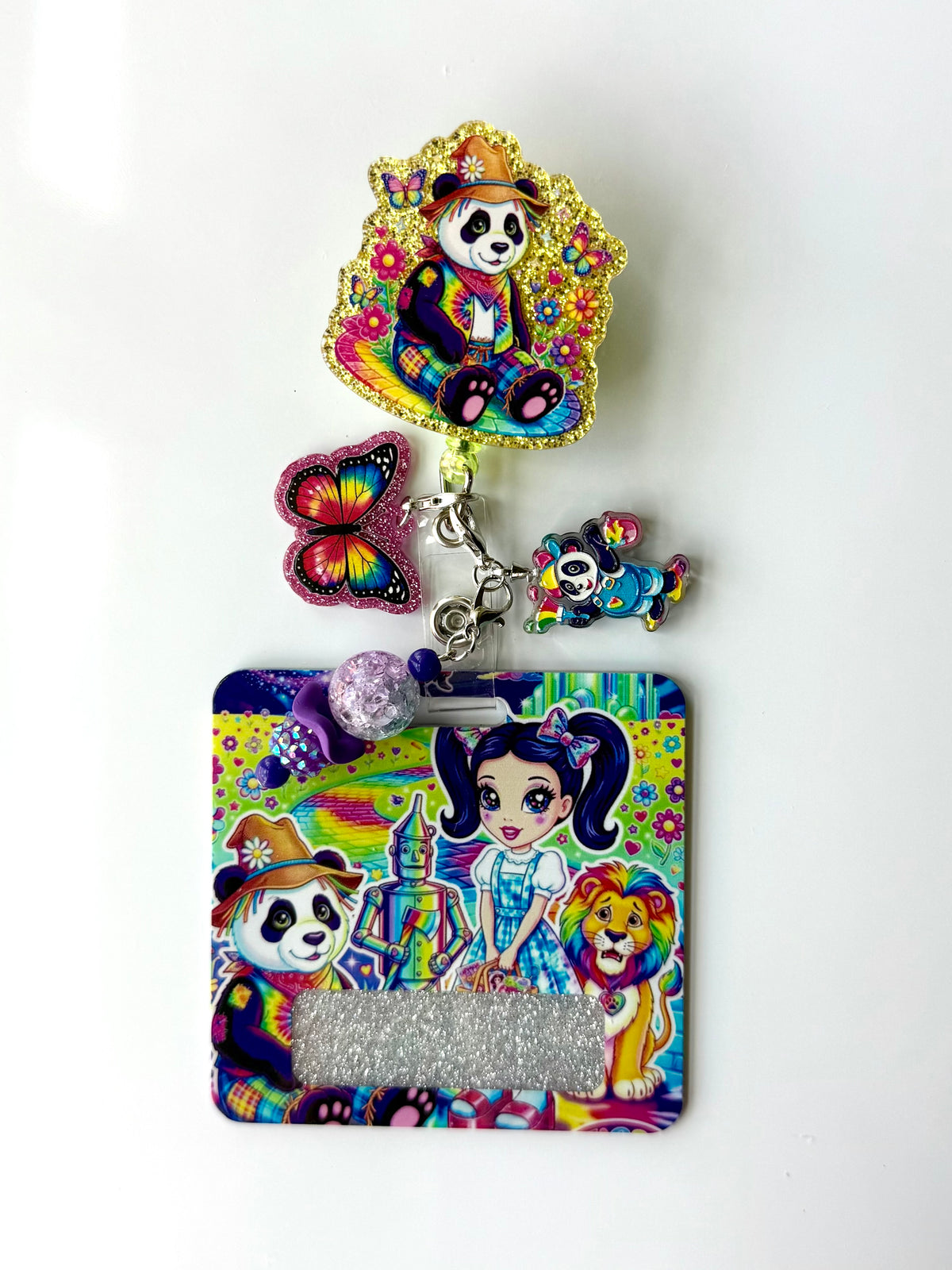 90s Rainbow Wizard Of Oz Interchangeable Badge Reel Buddy