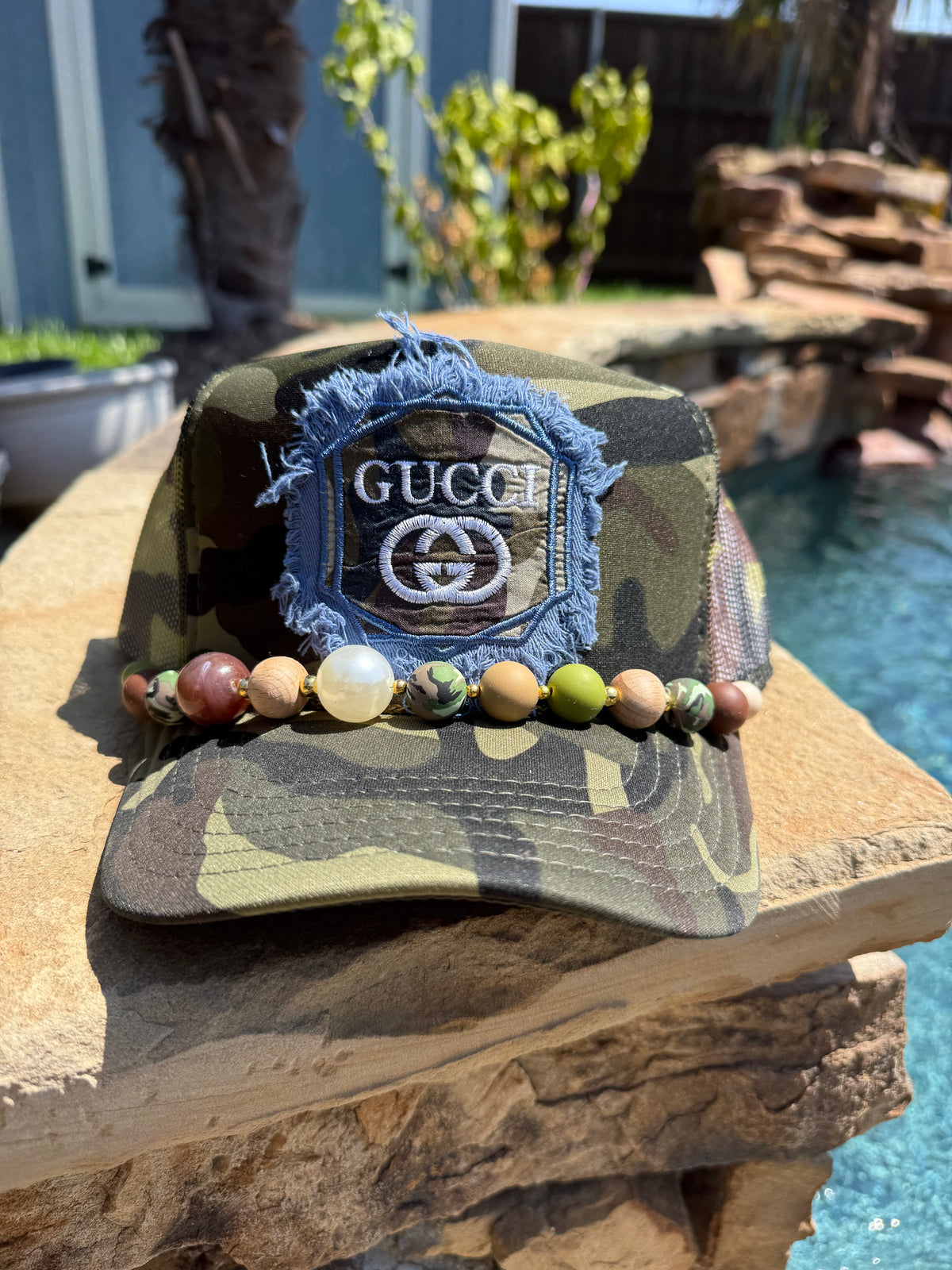 Gucci Inspired Camo Cap