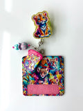 90s Rainbow Tiger Interchangeable Badge Reel Buddy