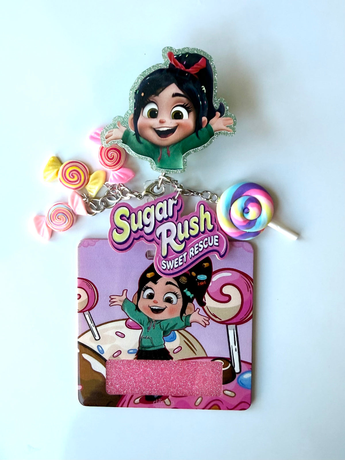 Wreck It Sugar Rush Interchangeable Badge Reel Buddy