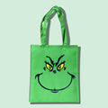Green Monster Face Tote Bag
