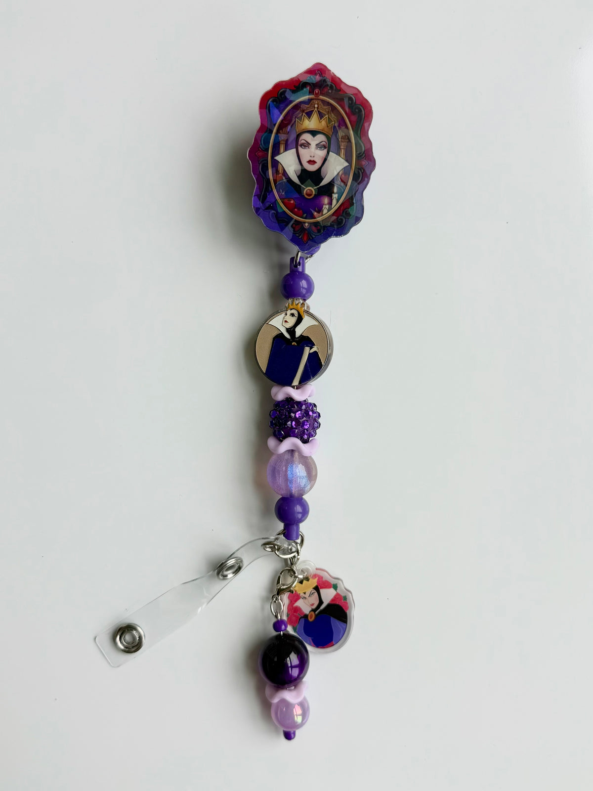 Villain Evil Queen Beaded Interchangeable Badge Reel