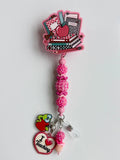Teacher Beaded Interchangeable Badge Reel