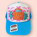 Neon Blue & White Tequila Bandit Trucker Hat