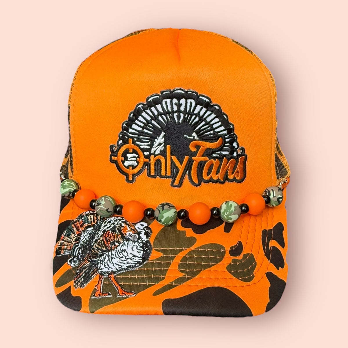 Neon Orange Camo Only Fans Trucker Hat