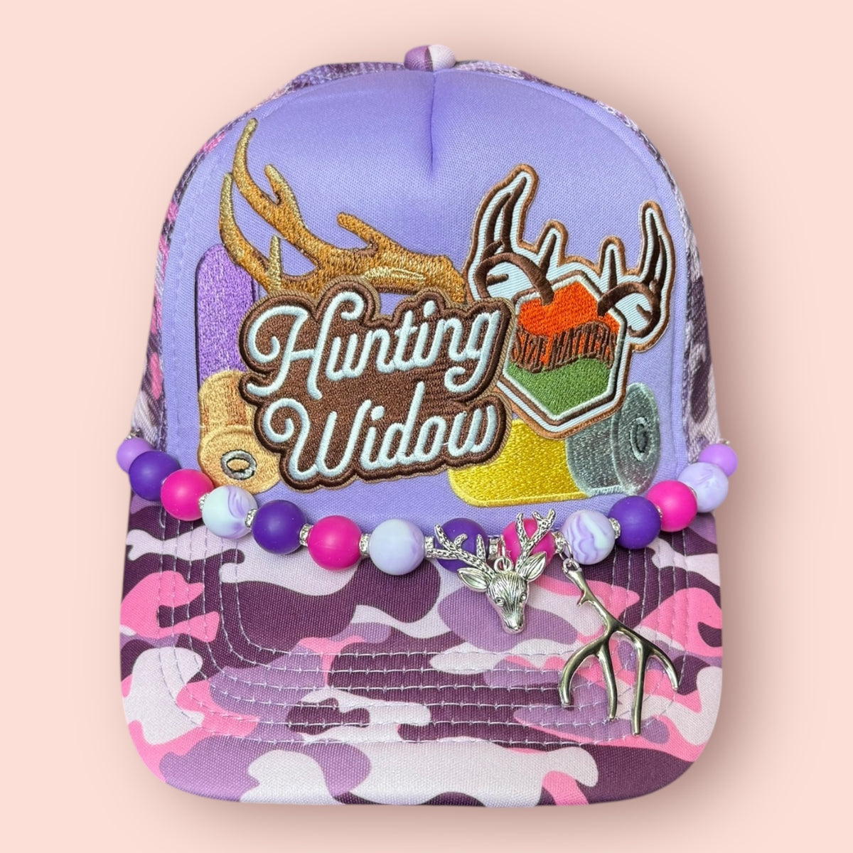 Purple Camo Hunting Widow Trucker Hat