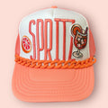 Coral & White Spritz Trucker Hat