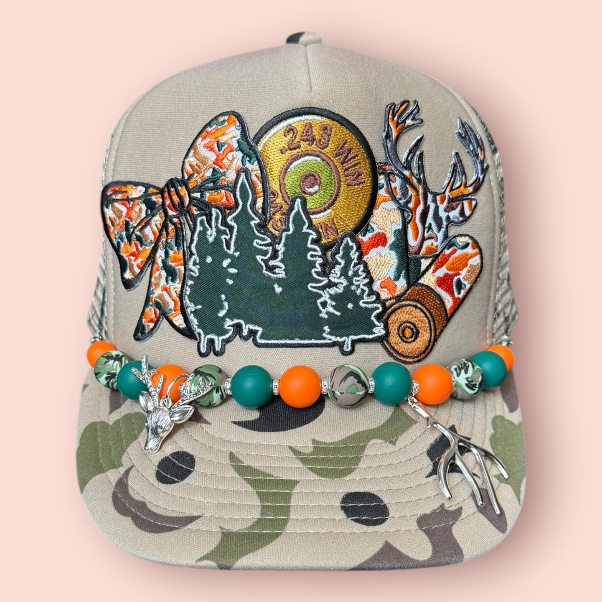Tan Camo Hunting Scene Trucker Hat