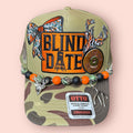 Olive Green Camo Blind Date Hunting Trucker Hat
